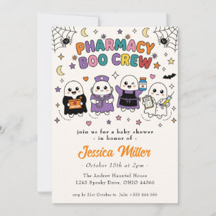 Apotheke Boo Crew Süße Geister Halloween Baby Show Einladung