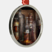 Apotheke - Das ist der Geist Silbernes Ornament (Rechts)