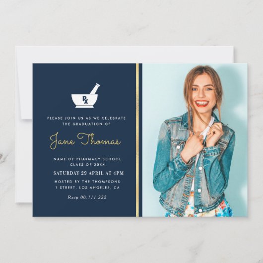 Apotheke für Schiffe und Gold Einladung (Vorderseite)