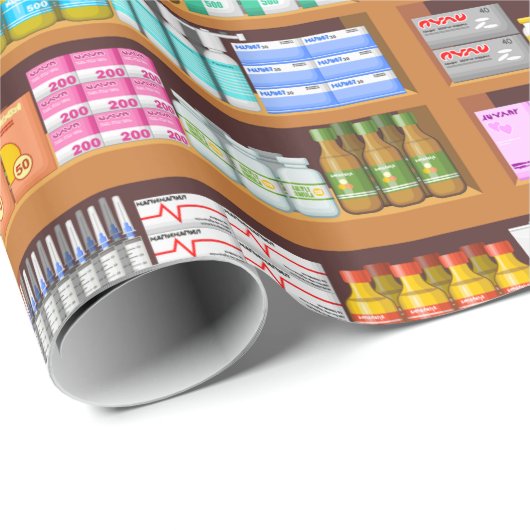 Apotheke Geschenkpapier (Rolleneckpunkt)
