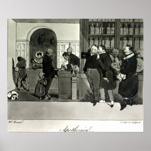 Apotheke, graviert von Delpech Poster (Vorne)