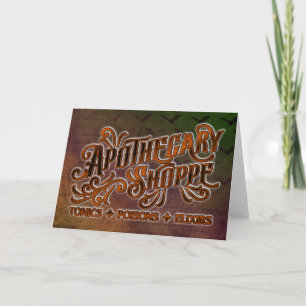 Apotheke Halloween-Gotik-Schild Karte