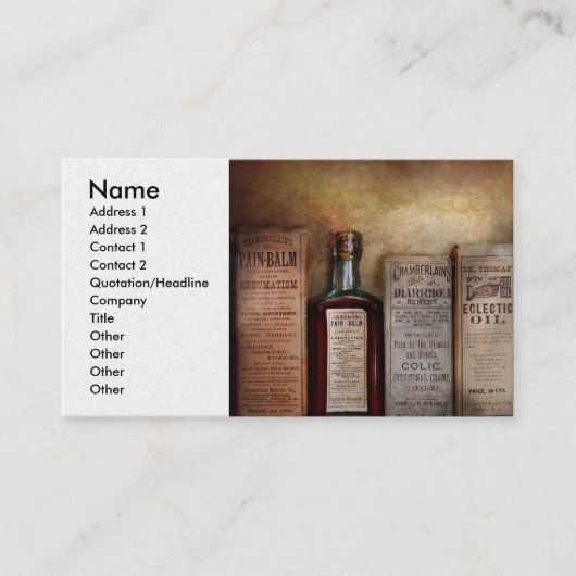 Apotheke - ich habe so viel Schmerzen Visitenkarte (Vorderseite)