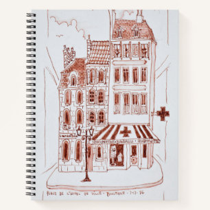 Apotheke in der Altstadt Boulogne-Sur-Mer, Frank Notizbuch