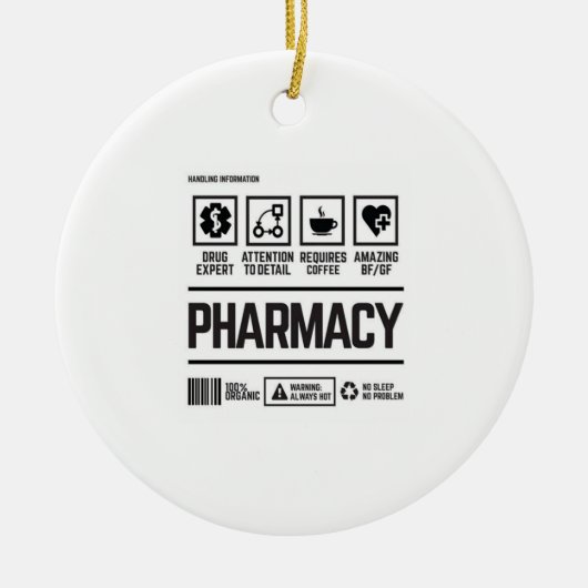 Apotheke Keramik Ornament (Vorne)