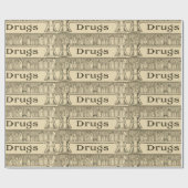 Apotheke mischt Medizin-Vintage Retro Geschenkpapier (Flach)
