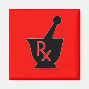 Apotheke mortor und Stampfesymbol - Magnet