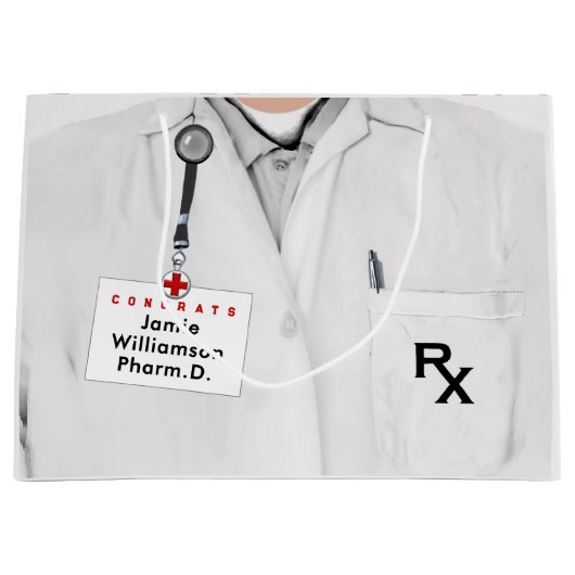 Apotheke Pharmacy School Grad Mittlere Geschenktas Große Geschenktüte (Vorderseite)
