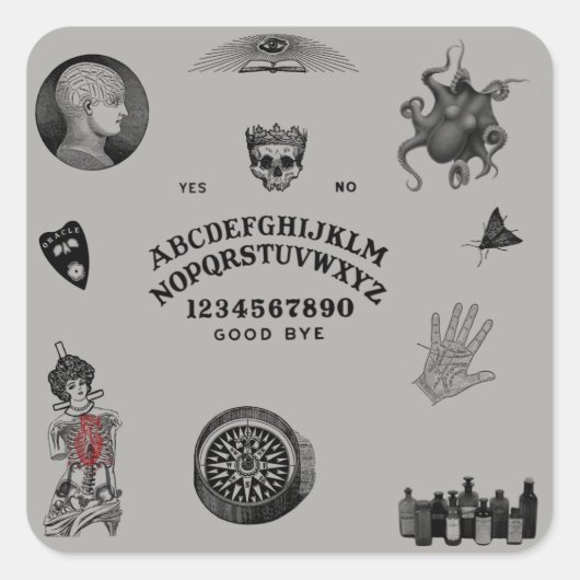 Apotheke Quadratischer Aufkleber (Vorderseite)