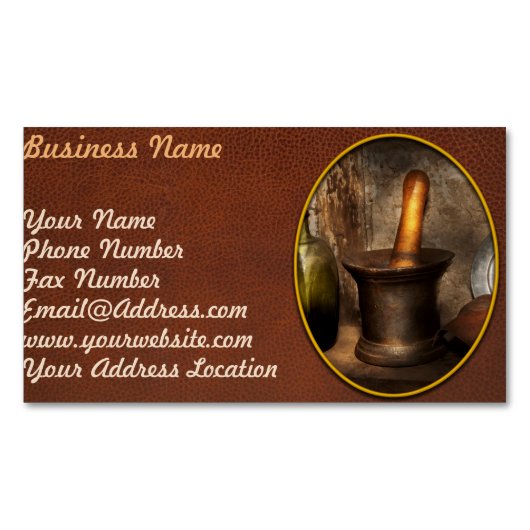 Apotheke - Stampfe - Zuhauseabhilfen Magnetische Visitenkarte (Vorderseite)