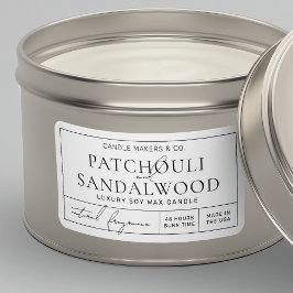 Apotheke Stil Moderne Rectangle Candle Tin Label Adressaufkleber