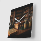 Apotheke Tischtennis Quadratische Wanduhr (Winkel)