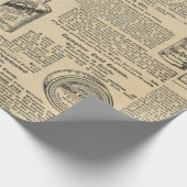 Apotheke Vintage Zeitungsanzeigen Geschenkpapier (Ecke)