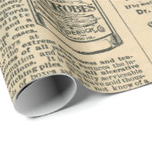 Apotheke Vintage Zeitungsanzeigen Geschenkpapier (Rolleneckpunkt)