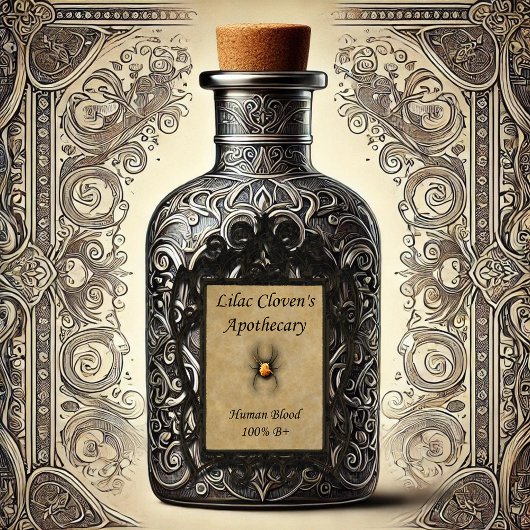 Apotheke von Lilac Cloven: Menschliches Blut 100%  Aufkleber
