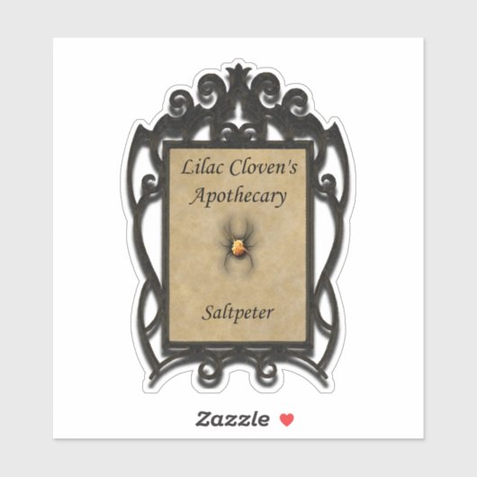 Apotheke von Lilac Cloven: Salpeter Aufkleber (Blatt)