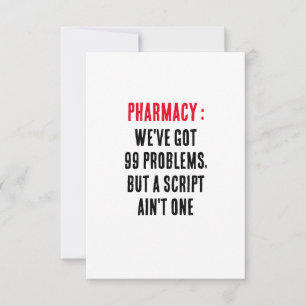 Apotheke: Wir haben 99 Probleme got, aber ein Skri Dankeskarte