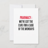 Apotheke: Wir haben das Heilmittel für einen Fall Dankeskarte (Vorderseite)