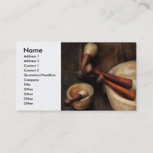 Apotheke - zurück zu dem Schleifen Visitenkarte