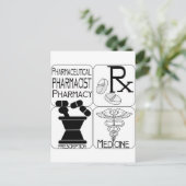 Apotheken-Apotheker LOGO Postkarte (Stehend Vorderseite)