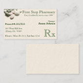 Apotheken-Apotheker-Medikations-Visitenkarte Visitenkarte (Vorne/Hinten)