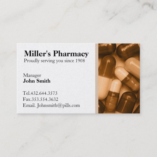 Apotheken-Apotheker-Visitenkarte Visitenkarte (Vorderseite)