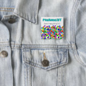 Apotheken-"glückliche Pillen-" Entwurf Button (Beispiel)