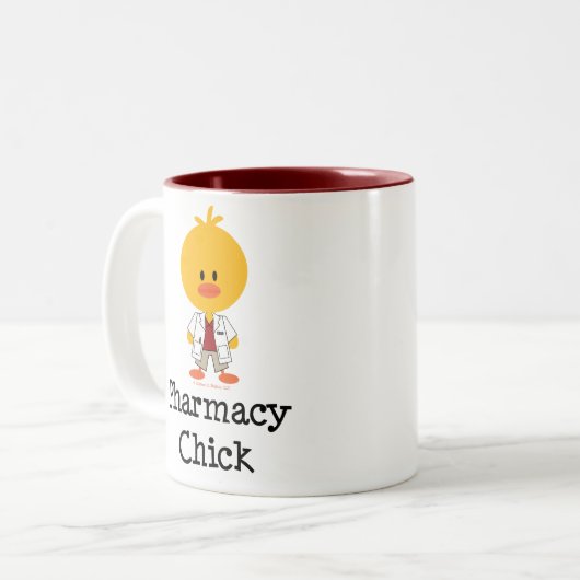 Apotheken-Küken-Tasse Zweifarbige Tasse (Vorderseite Links)