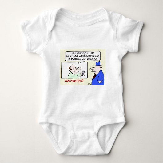 Apotheken-Schwermaschinen-Fernsehesperanto Baby Strampler (Vorderseite)