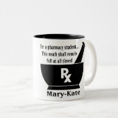 Apotheken-Studenten-Tasse - personalisiert Zweifarbige Tasse (VorderseiteRechts)