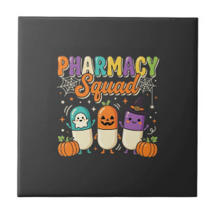 Apotheken-Team Halloween-Geister-Pillen-Design_1 Fliese