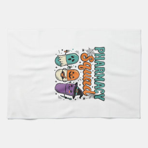 Apotheken-Team Halloween Vintage-Vector-Shirt-Desi Geschirrtuch