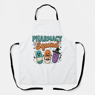 Apotheken-Team Halloween Vintage-Vector-Shirt-Desi Schürze