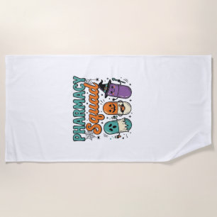 Apotheken-Team Halloween Vintage-Vector-Shirt-Desi Strandtuch