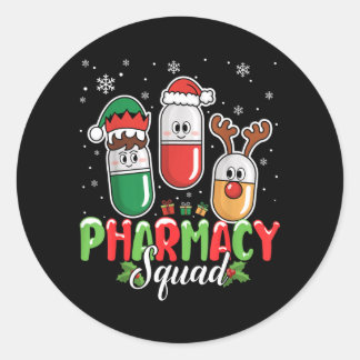 Apotheken-Team-Weihnachtskostüm-Rentier-Elf Runder Aufkleber