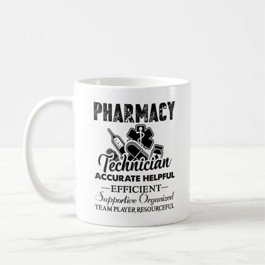 Apotheken-Techniker-Job-Tasse Kaffeetasse (Links)