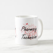 Apotheken-Techniker-künstlerischer Job-Entwurf mit Kaffeetasse (VorderseiteRechts)