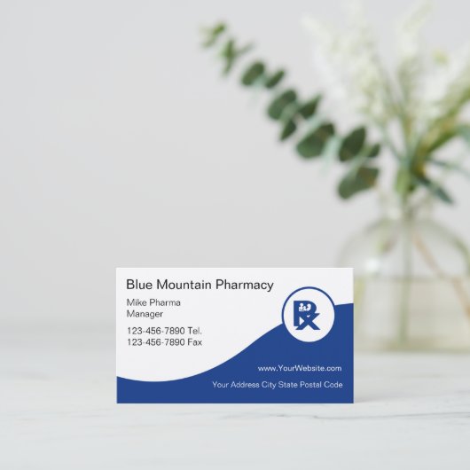 Apotheken-Visitenkarten Visitenkarte (Stehend Vorderseite)