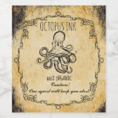 Apothekenhalloween Vintag Octopus Weinetikett (Einzelnes Label)