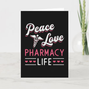 Apothekenhelfer Frieden Liebe Leben Apotheker Karte
