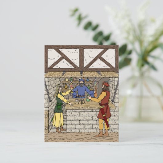 Apothekenladen Postkarte (Stehend Vorderseite)