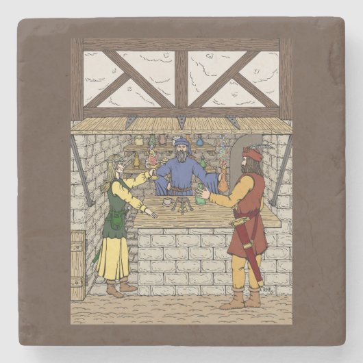 Apothekenladen Steinuntersetzer (Vorderseite)