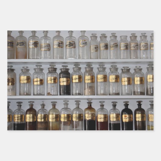 Apothekenpapier Geschenkpapier Set (Vorderseite)