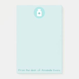 Apotheker abgefüllte Medizin Post-it Klebezettel