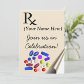 Apotheker-Abschluss-Einladungs-Verordnung Einladung (Stehend Vorderseite)