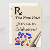 Apotheker-Abschluss-Einladungs-Verordnung Einladung (Vorne/Hinten)