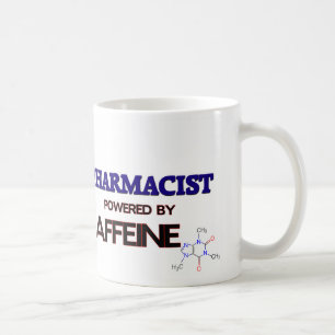 Apotheker angetrieben durch Koffein Kaffeetasse