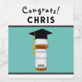 Apotheker Apotheke School Graduation Party Geschen Weinetikett (Einzelnes Label)