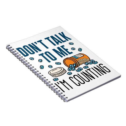 Apotheker Apotheke Tech Sprich nicht, ich zähle Notizblock (Rechte Seite)