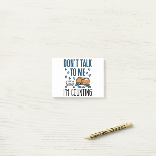 Apotheker Apotheke Tech Sprich nicht, ich zähle Post-it Klebezettel (Auf Schreibtisch)